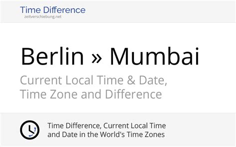 Berlin is the same time as Munich. . Time difference in berlin